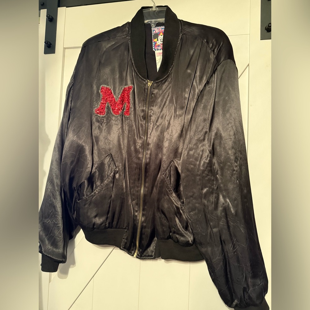 Disney Black Jacket with Colorful Mickey Patch